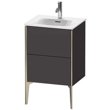 Xviu Two Drawer Floorstanding Vanity Unit Graphite